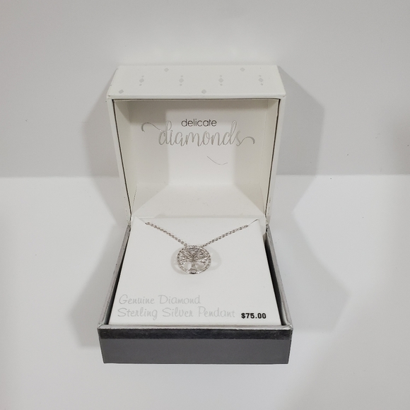 Sterling silver diamond Tree of Life necklace NWT - Picture 3 of 8